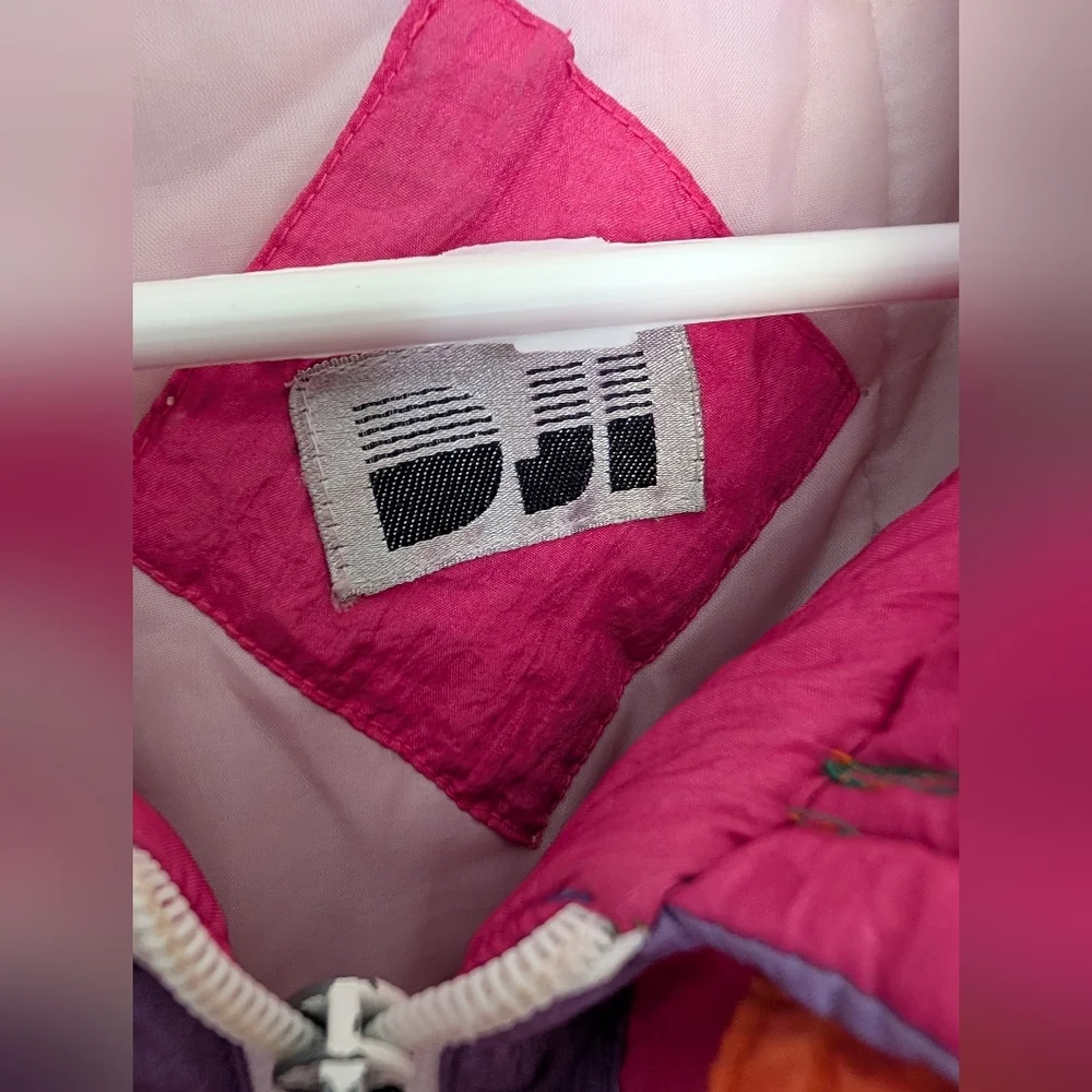 Vintage 80s/90s DJI Colorblock Windbreaker Jacket - Picture 6 of 8